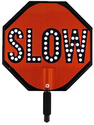 18" LED Lighted Reflective Paddle Stop Sign