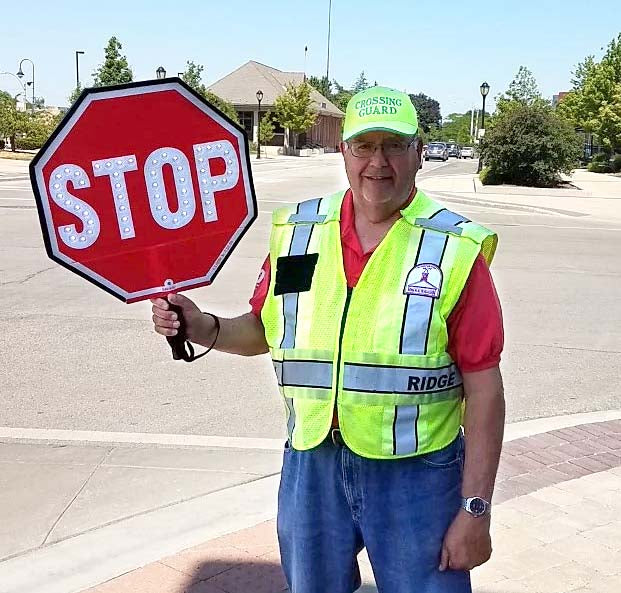 18" LED Lighted Reflective Paddle Stop Sign
