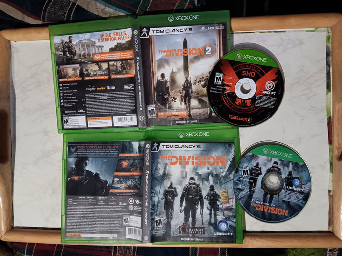 2 Xbox One Games Lot Tom Clancy The Division 1 + 2 Bundle