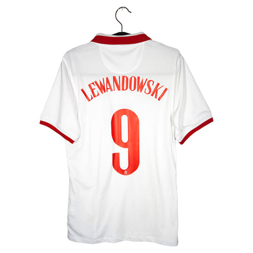 2020-21 Poland Home Shirt Lewandowski #9 - back view