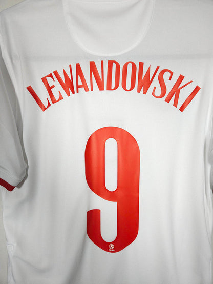 2020-21 Poland Home Shirt Lewandowski #9 - detailed view
