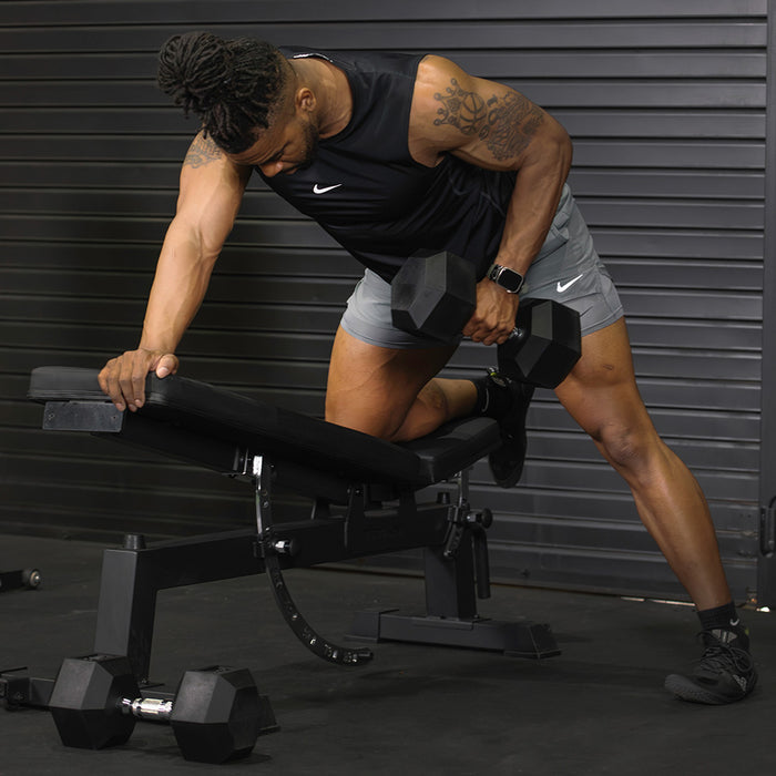 30 LB Rubber Hex Dumbbells