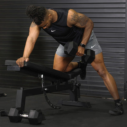 30 LB Rubber Hex Dumbbells