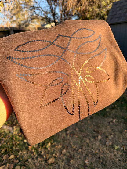 Boot Stitch Spangle Crew