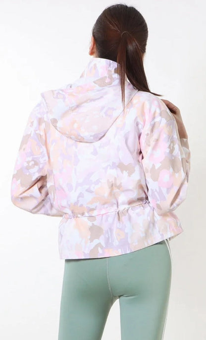 Adidas Graphic Windbreaker White Pink IC0555