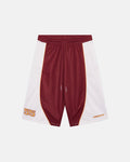 AERO STEED SHORT CREAM/BURGUNDY - cream and burgundy mesh shorts, front view - Cold Culture