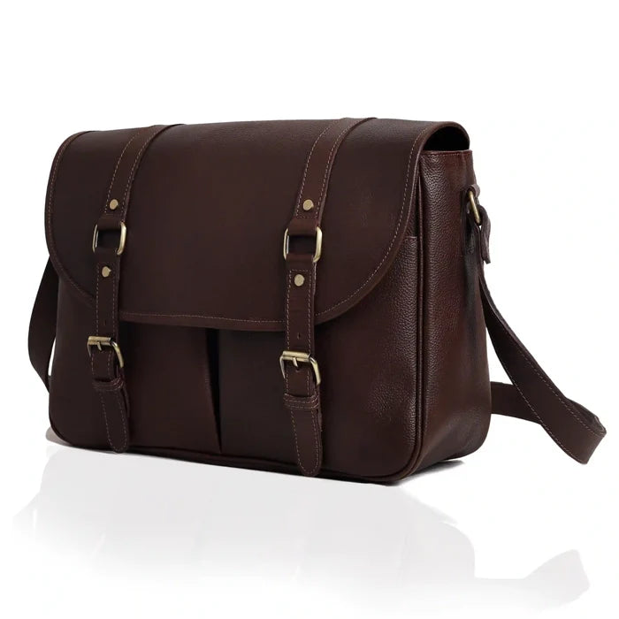 Athena Leather Messenger
