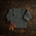 Baby Hand Knit Alpaca Sweater - Slate