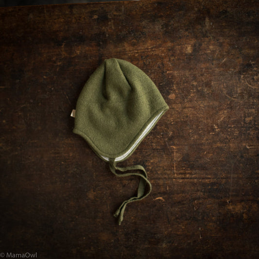 Baby & Kids Boiled Merino Wool Hat - Olive