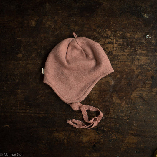 Baby & Kids Boiled Merino Wool Hat - Rose