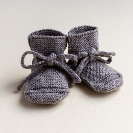 Baby Merino Wool Booties - Otter