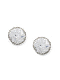 Baguette Button Earrings