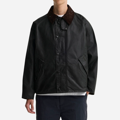 Barbour Transport Wax Jacket - Sage Olive