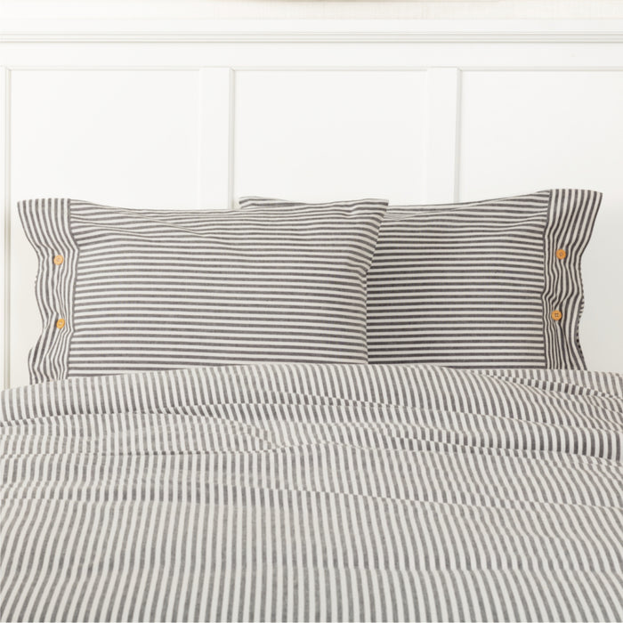 Barn Gray & White Ticking Sham-Lange General Store