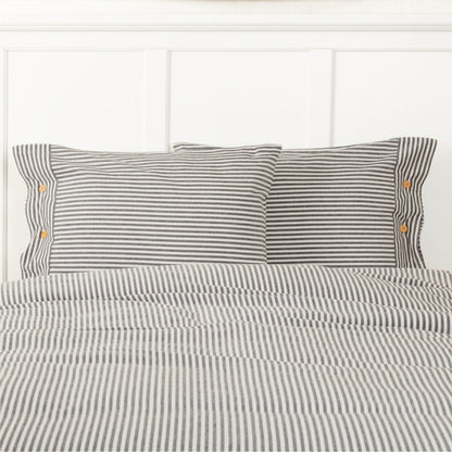 Barn Gray & White Ticking Sham-Lange General Store