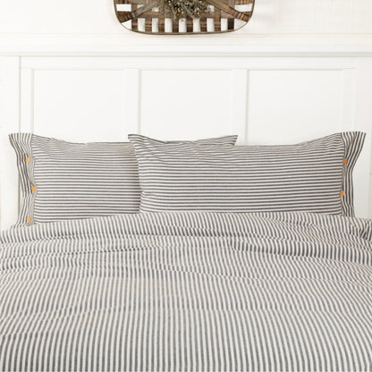 Barn Gray & White Ticking Sham-Lange General Store