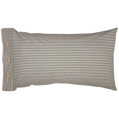 Barn Gray & White Ticking Sham-Lange General Store