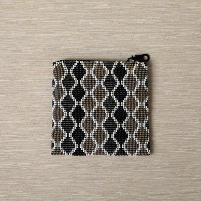 Beaded square coin purse