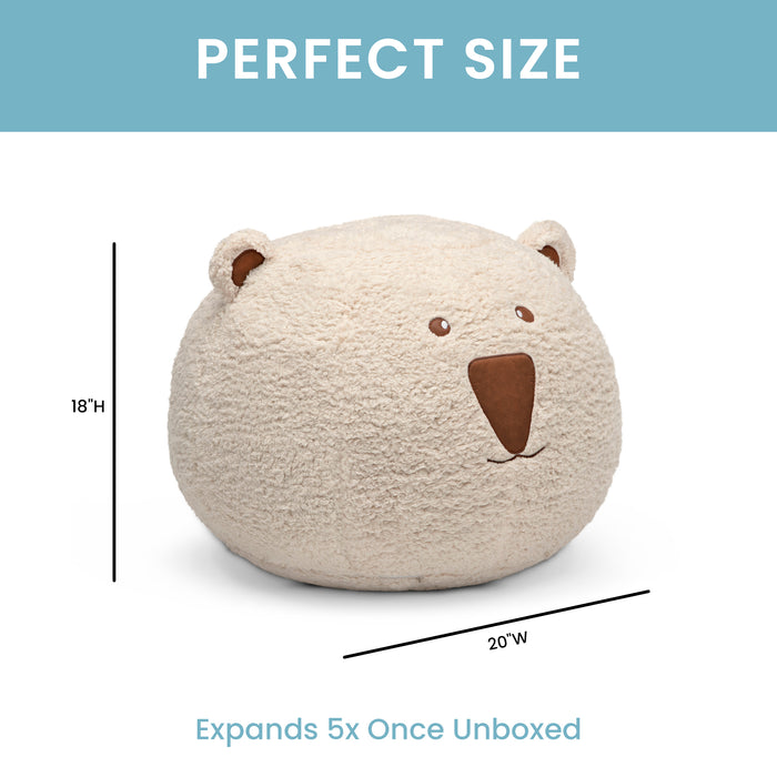 Cream Sherpa with Brown Leather (5047)