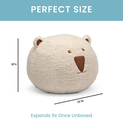 Cream Sherpa with Brown Leather (5047)