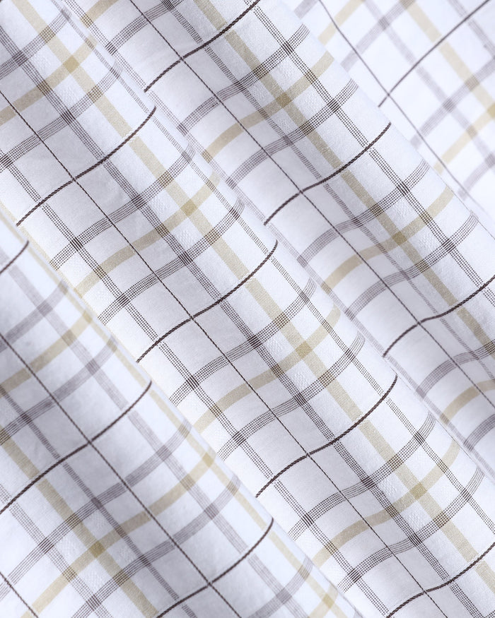 Beige Check Shirt - Flintor