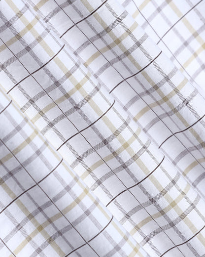 Beige Check Shirt - Flintor
