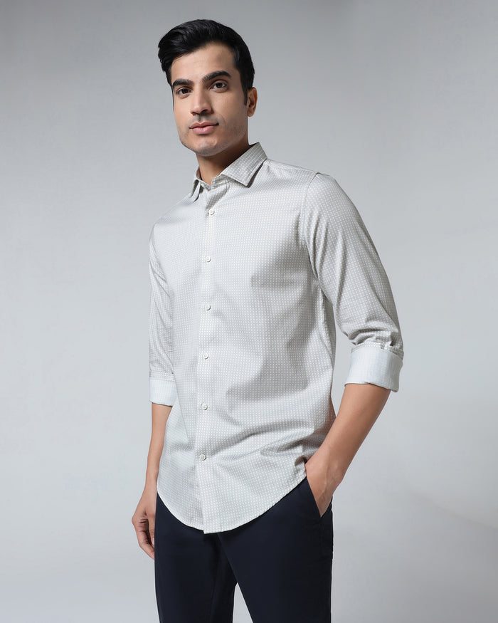 Beige Printed Shirt - Elver