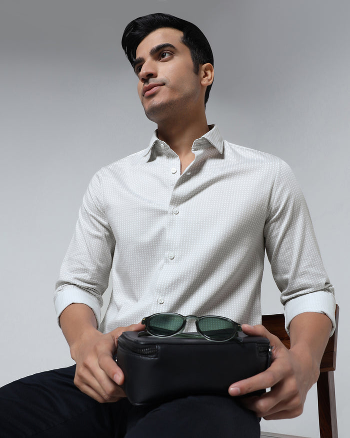 Beige Printed Shirt - Elver