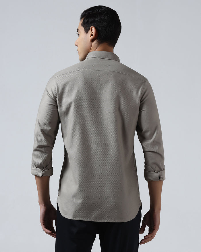Beige Textured Shirt - Solter