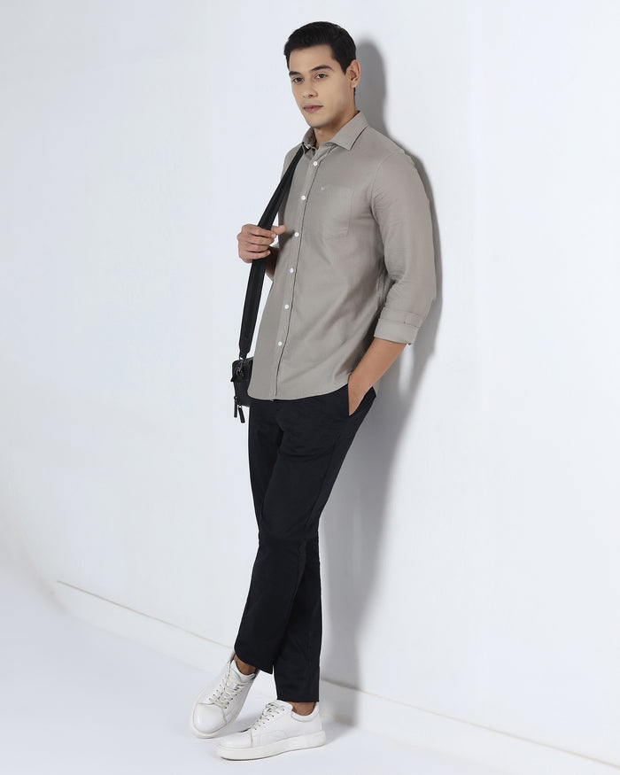 Beige Textured Shirt - Solter