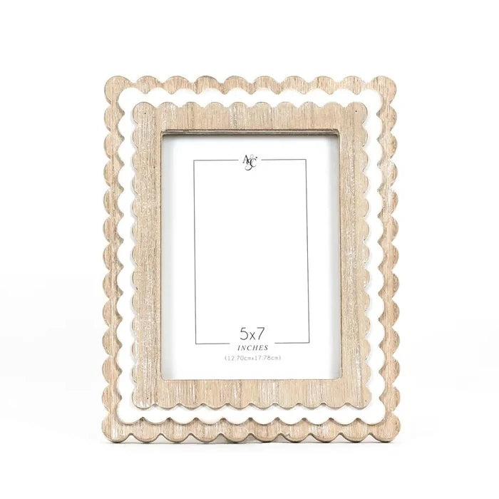 Beige Wood Picture Frame 8 x 10 Layered - Potpourri Gift Shop