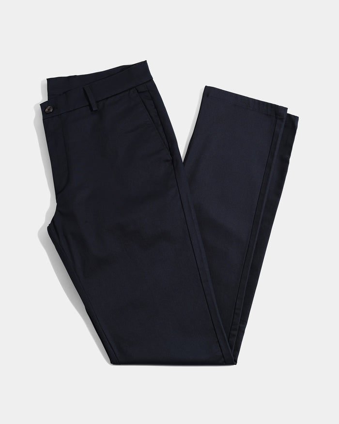 Black Non Iron Solid Khakis - Cypres