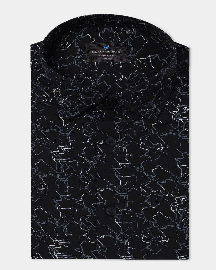 Black Printed Shirt - Hoden