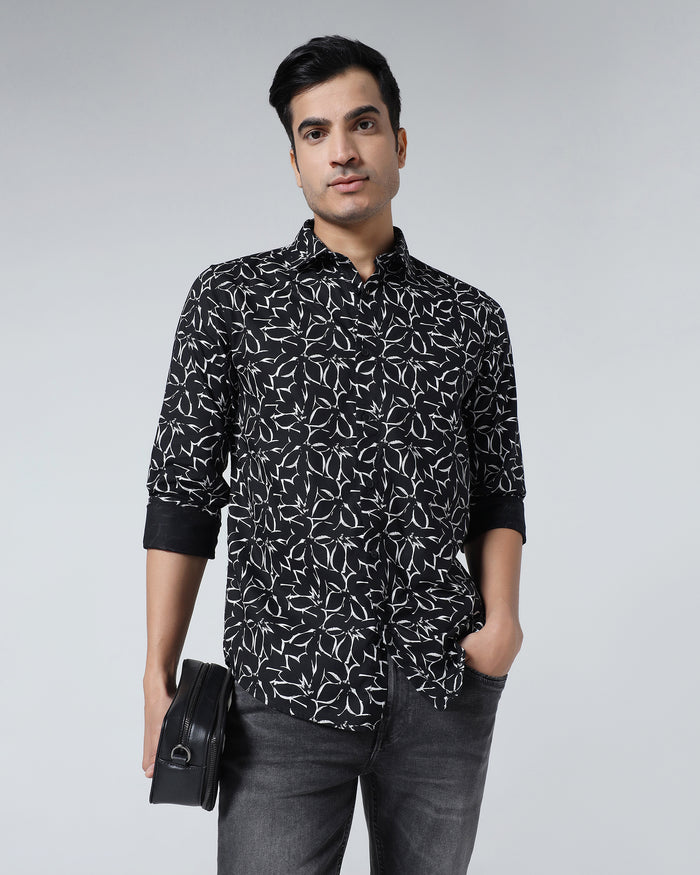 Black Printed Shirt - Marcen