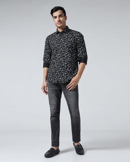 Black Printed Shirt - Marcen