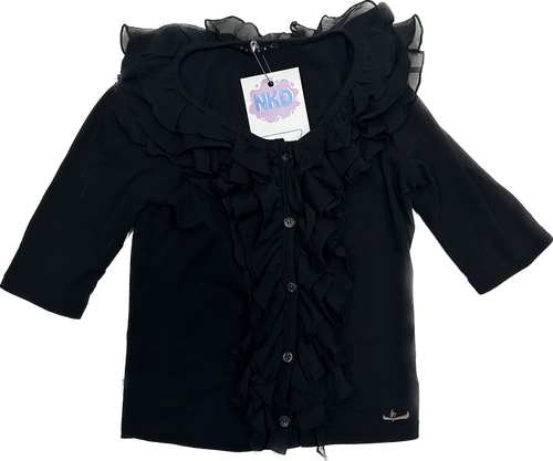 Black Ruffled Top