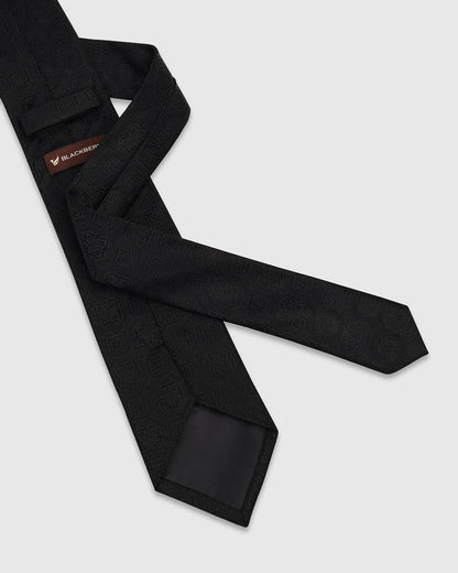 Black Solid Tie - Willibald