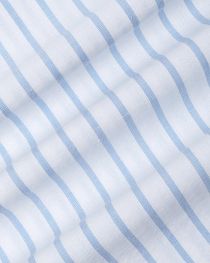Blue Linen Stripe Shirt - Marzel