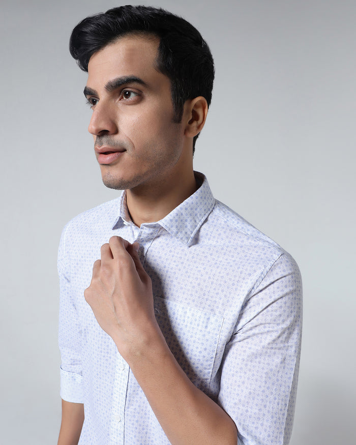 Blue Printed Shirt - Harlad