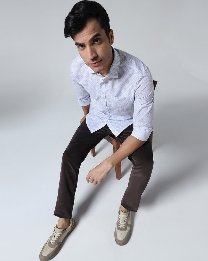 Blue Printed Shirt - Harlad