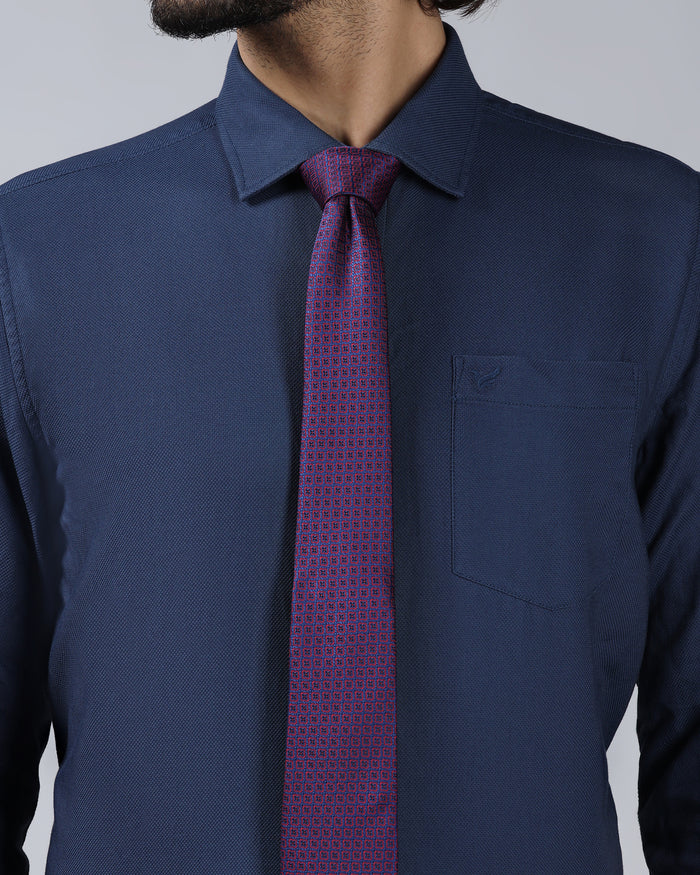 Blue Solid Tie - Wenzeel