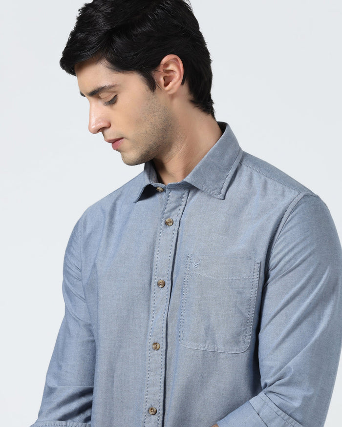 Blue Solid Shirt - Laos