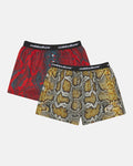 BOXERS DARK PACK - snake print boxers, flat lay with matching pieces - Cold Culture