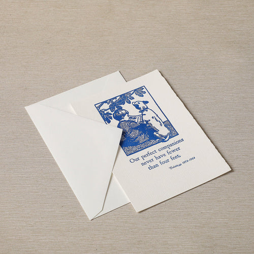 Boy & Dog Letterpress Notecard