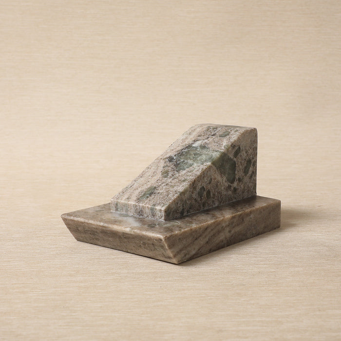 Brace bookend in marble