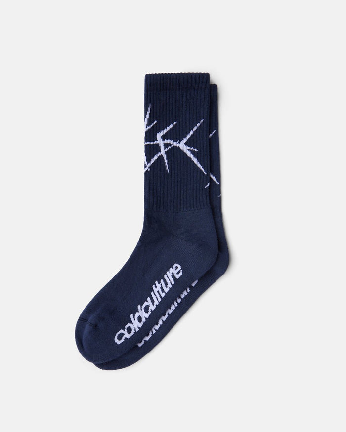 BRAMBLES SOCKS DARK BLUE/WHITE - Cold Culture