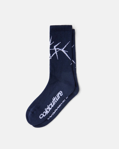 BRAMBLES SOCKS DARK BLUE/WHITE - Cold Culture