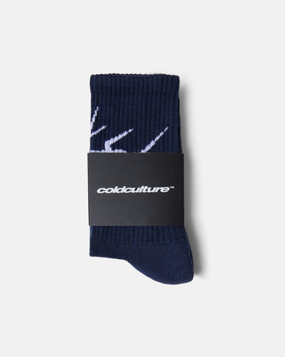 BRAMBLES SOCKS DARK BLUE/WHITE - Cold Culture