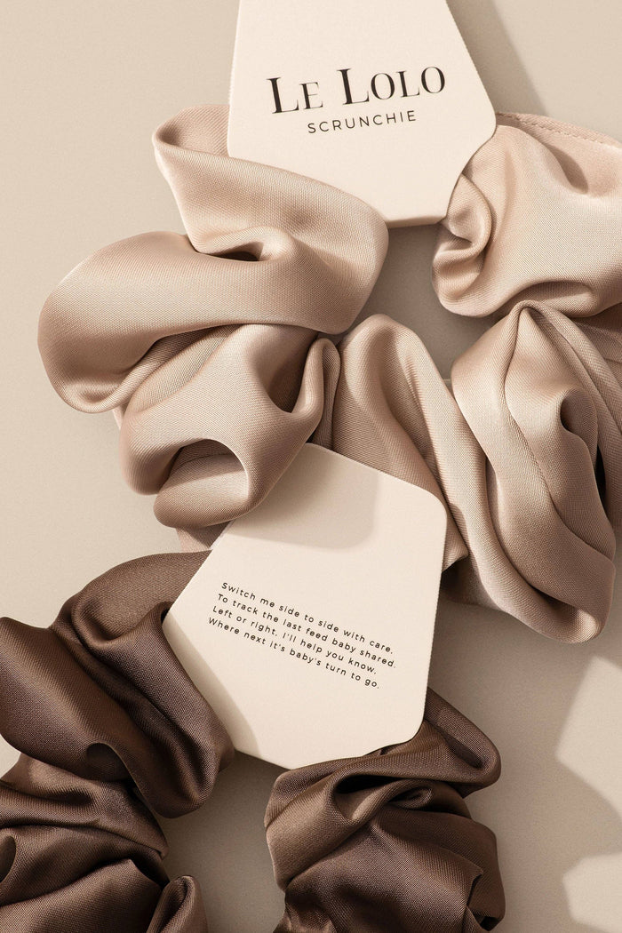 Breastfeeding Reminder Scrunchie, Beige