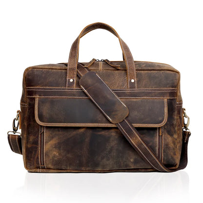 Brown Fresno Laptop Leather Briefcase